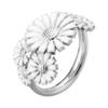 Daisy Silver & White Enamel Layered Ring