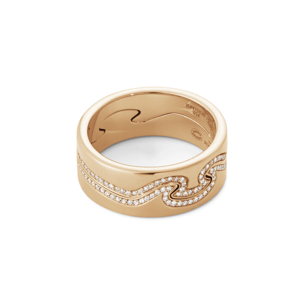 Georg Jensen Fusion 18ct Rose Gold Diamond Set End Ring - Berry's Jewellers