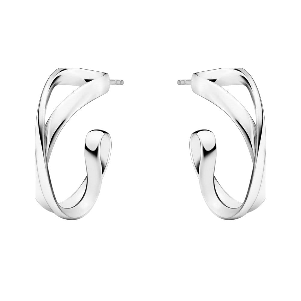 Georg Jensen Infinity Silver Hoop Earrings - Berry's Jewellers