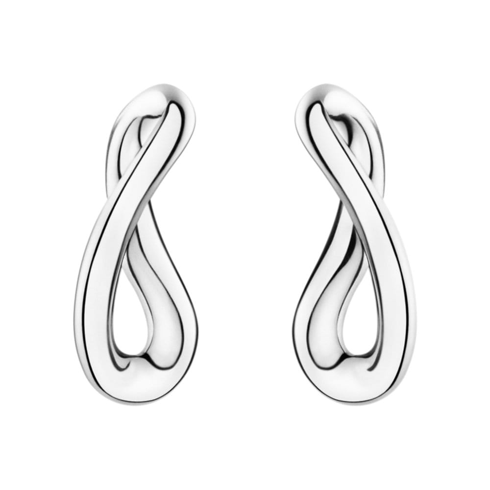 Infinity Silver Stud Earrings