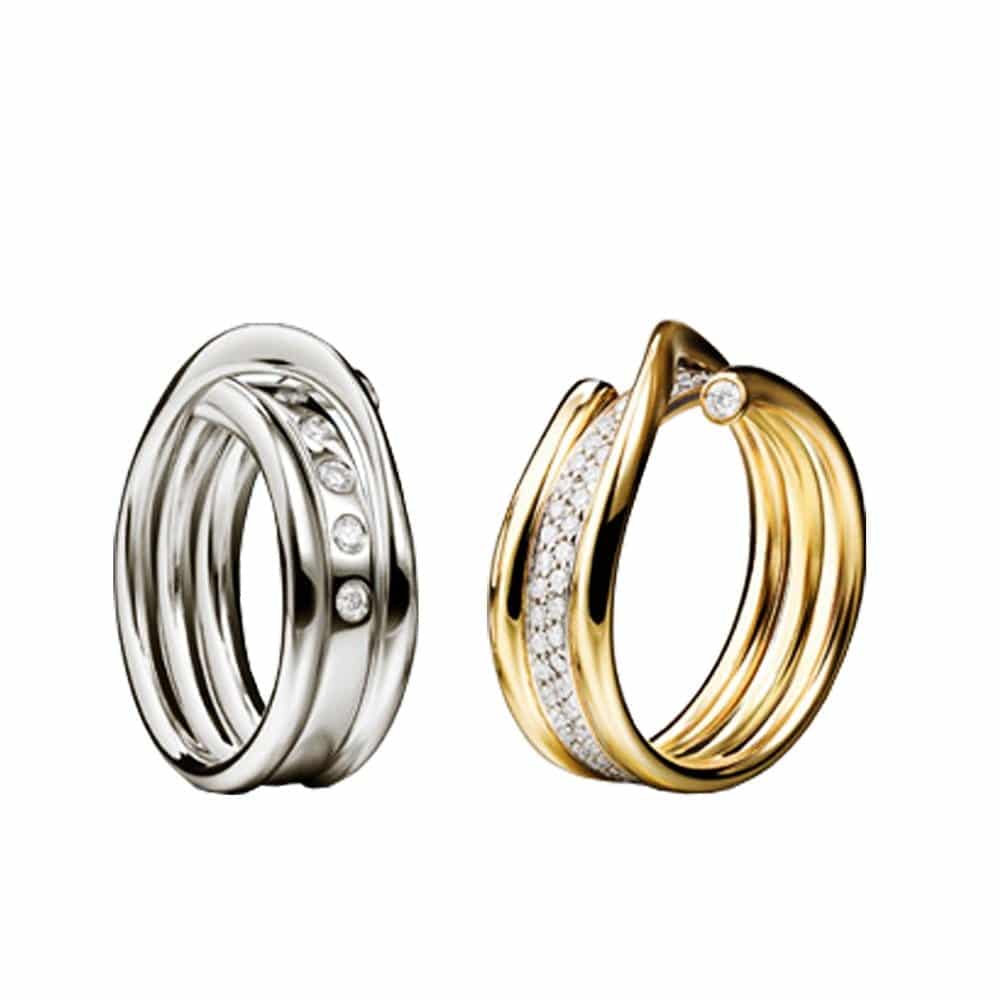 Georg Jensen Magic Yellow Gold Centre Ring - Berry's Jewellers