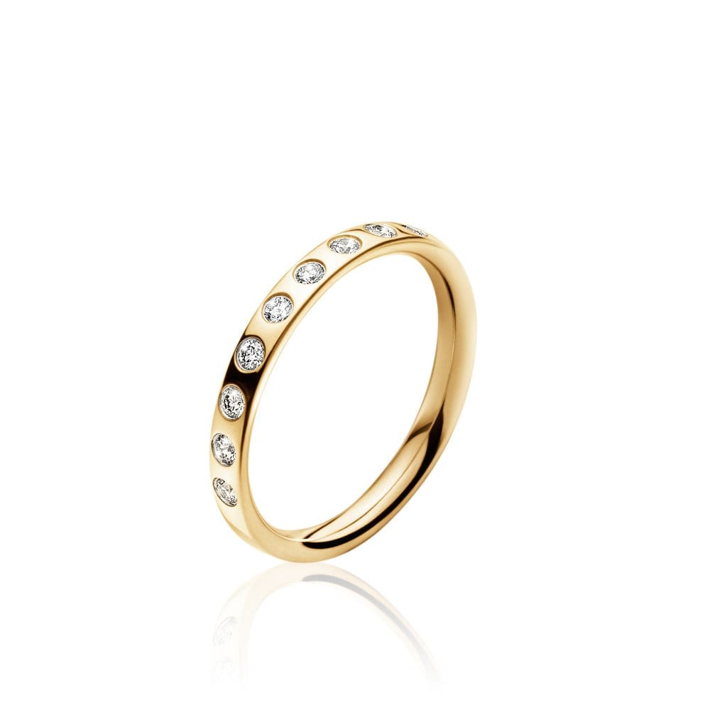 Georg Jensen Magic Yellow Gold Diamond Set Centre Ring - Berry's Jewellers