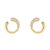 Georg Jensen Mercy 18ct Yellow Gold Pave Set Diamond Stud Earrings - Berry's Jewellers