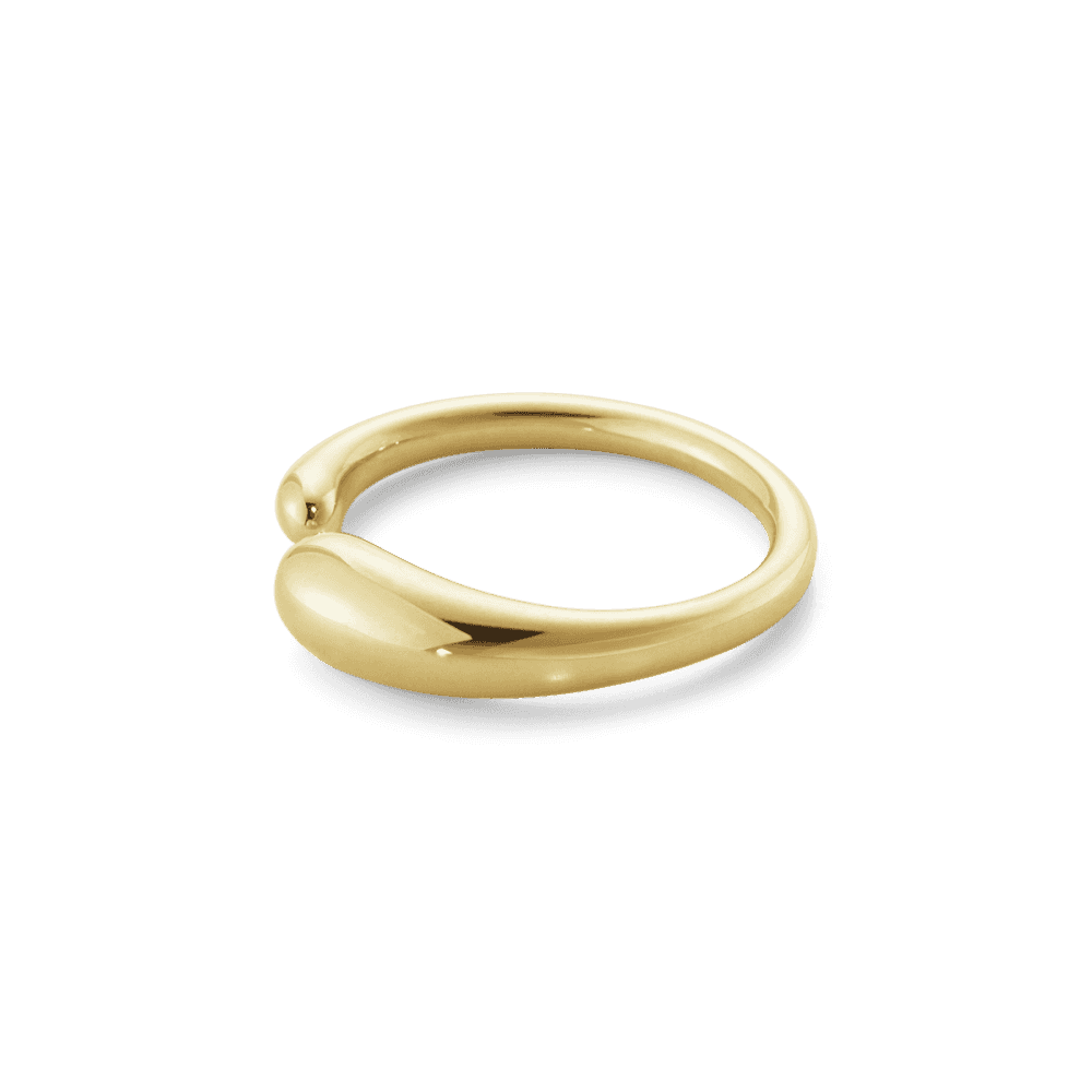 Georg Jensen Mercy 18ct Yellow Gold Plain Mini Ring - Berry's Jewellers