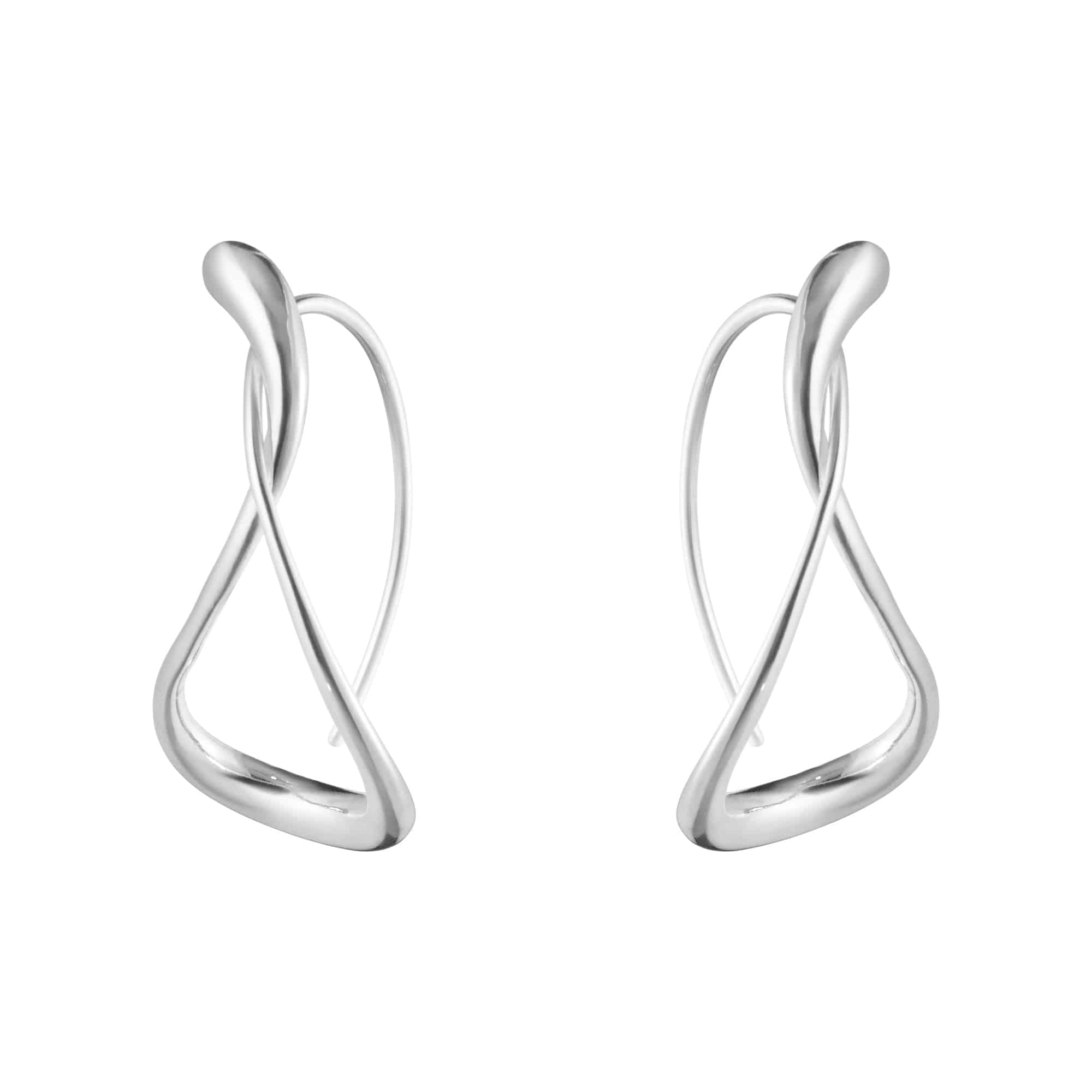 Georg Jensen Mercy Silver Large Earhoops - Berry's Jewellers