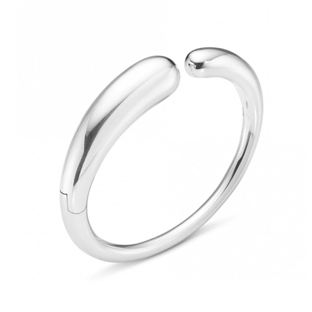 Mercy Sterling Silver Hinged Bangle