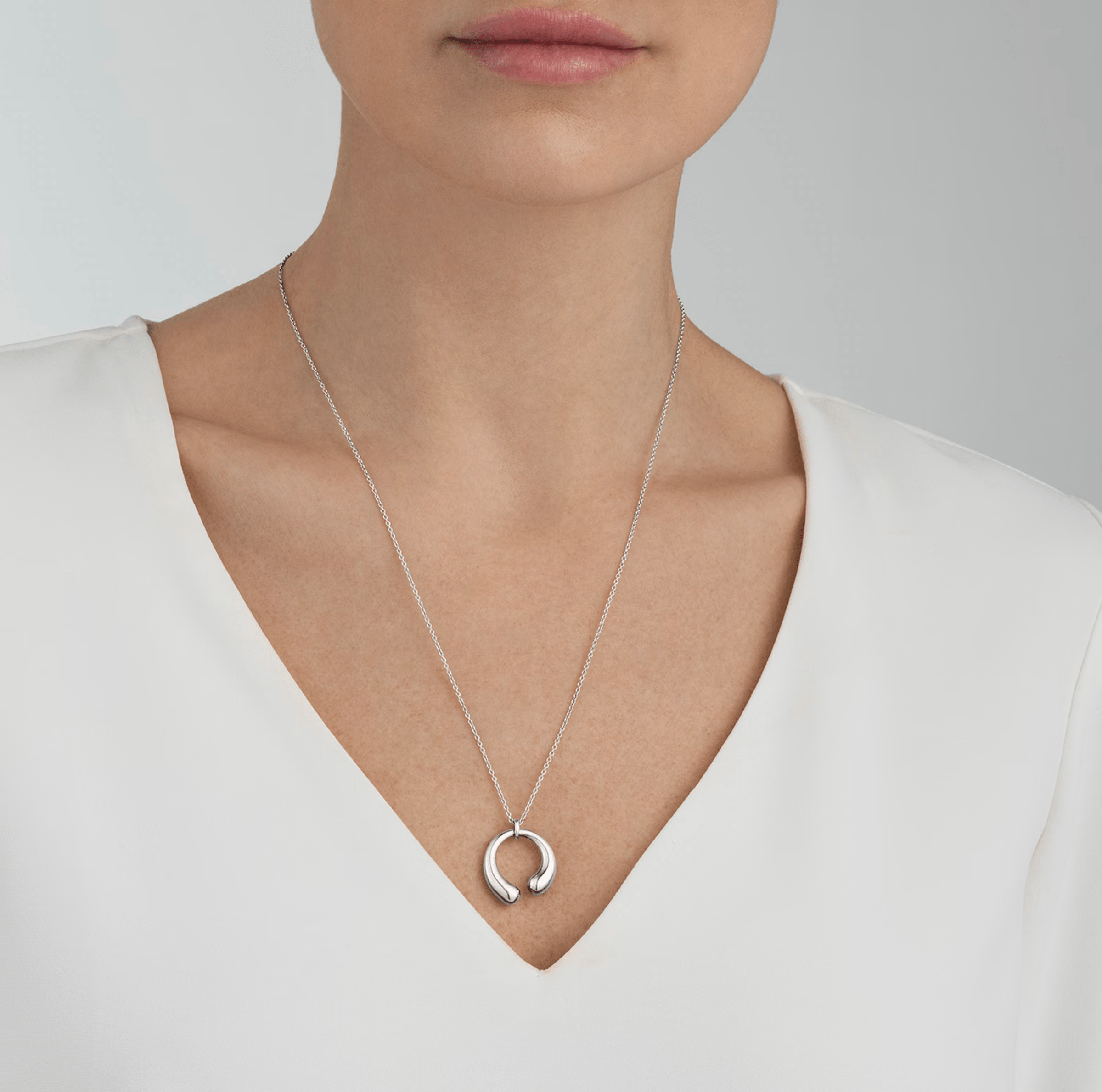 Georg Jensen Mercy Sterling Silver Medium Pendant - Berry's Jewellers