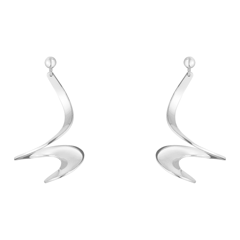 Georg Jensen Moebius Silver Drop Earrings - Berry's Jewellers