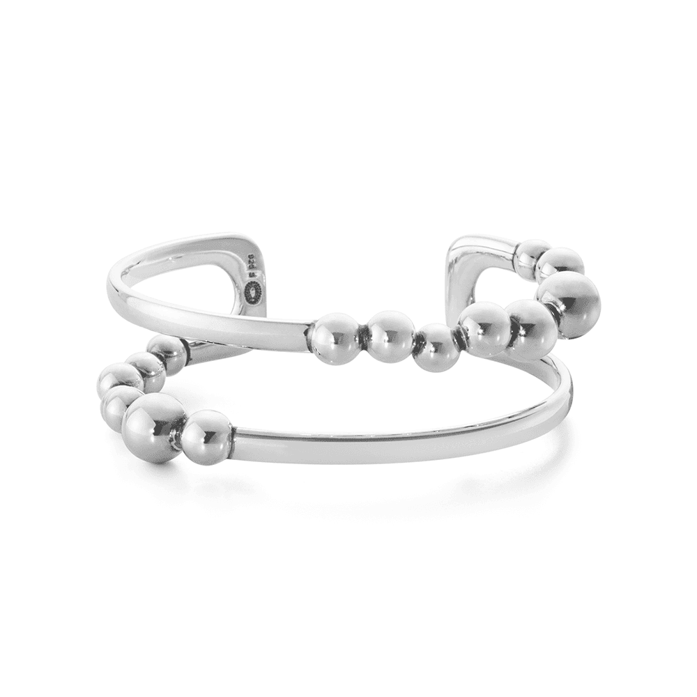 Georg Jensen Moonlight Grapes Oxidised Sterling Silver Bangle - Berry's Jewellers