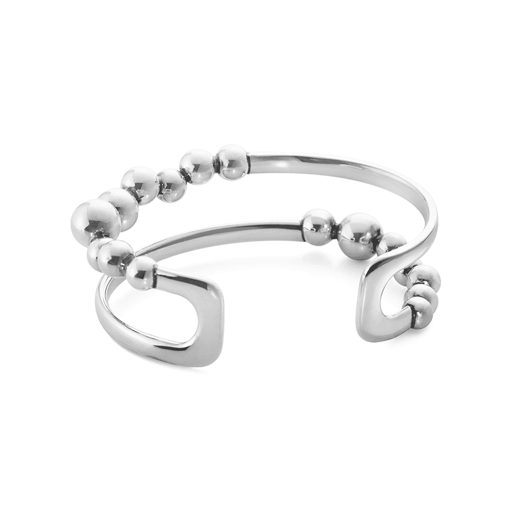 Georg Jensen Moonlight Grapes Oxidised Sterling Silver Bangle - Berry's Jewellers