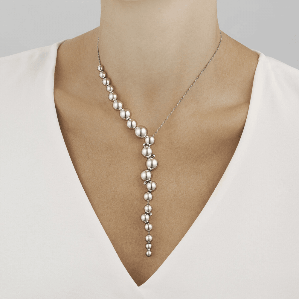 Georg Jensen Moonlight Grapes Silver Necklace - Berry's Jewellers