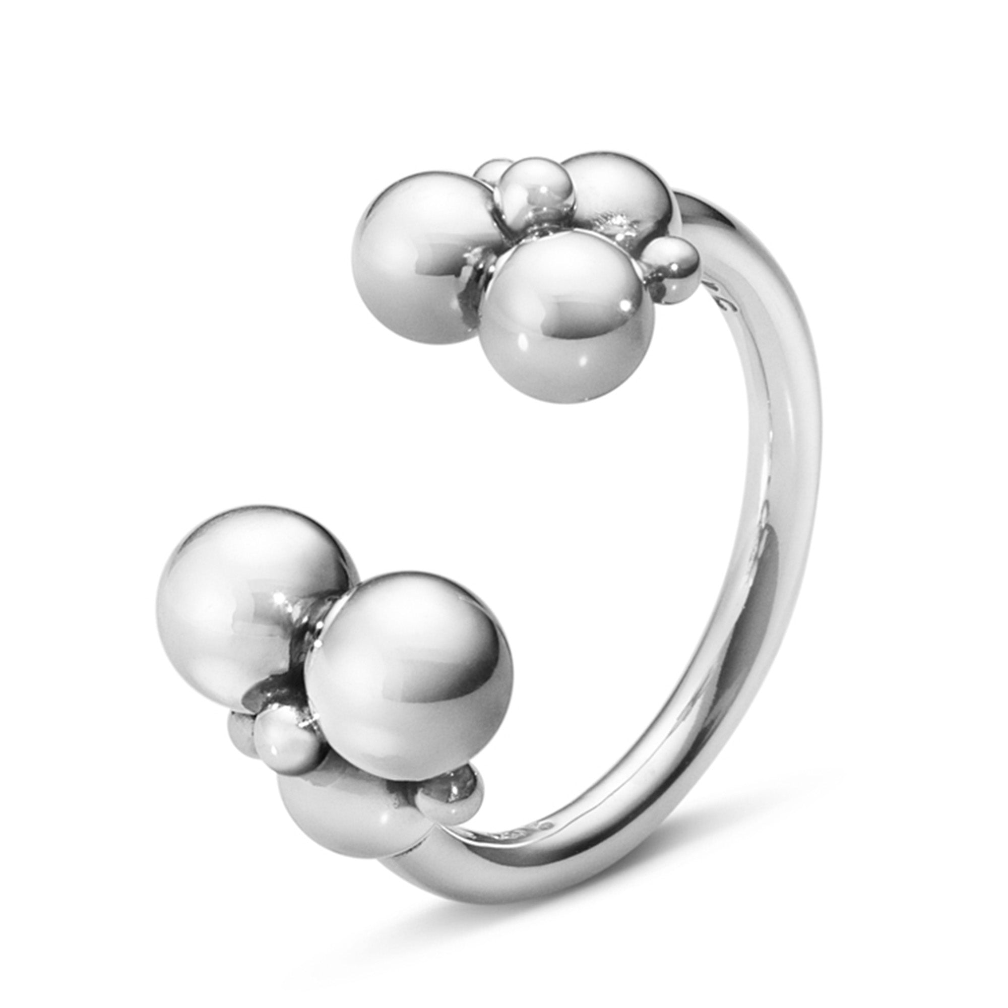 Moonlight Grapes Silver Open Ring