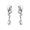 Georg Jensen Moonlight Grapes Small Silver Drop Earrings - Berry's Jewellers