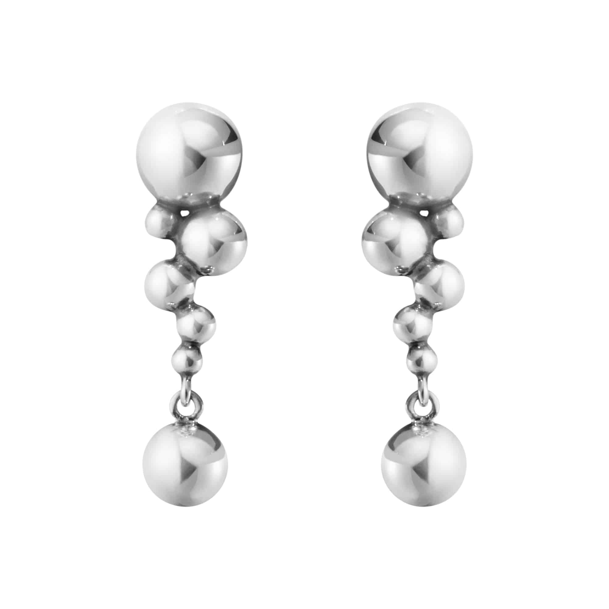 Georg Jensen Moonlight Grapes Small Silver Drop Earrings - Berry's Jewellers