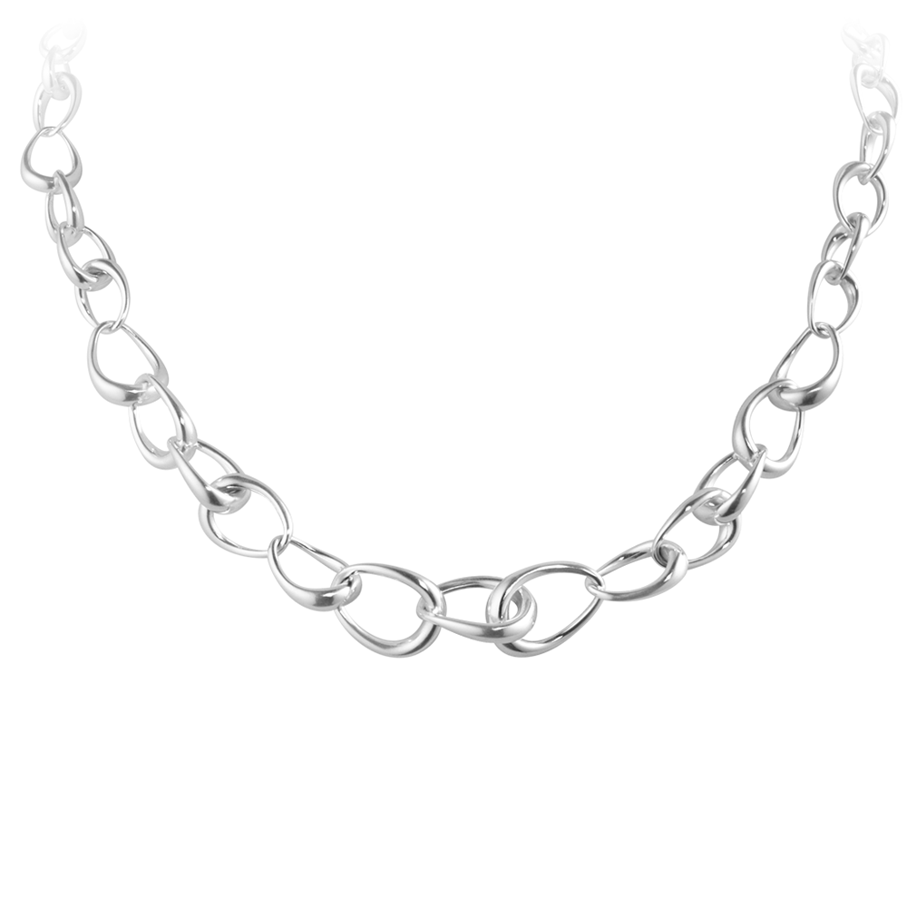 Offspring Sterling Silver Graduated Link Necklace