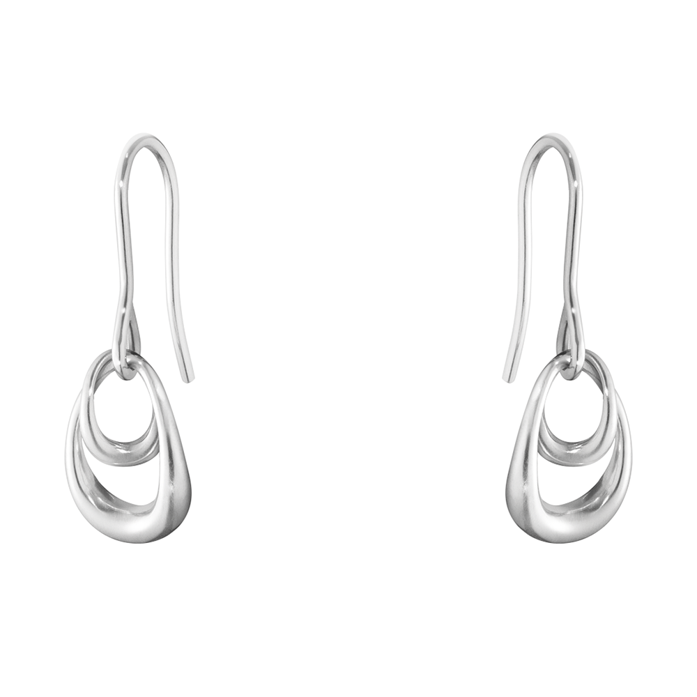 Georg Jensen Offspring Sterling Silver Hook Drop Earrings - Berry's Jewellers