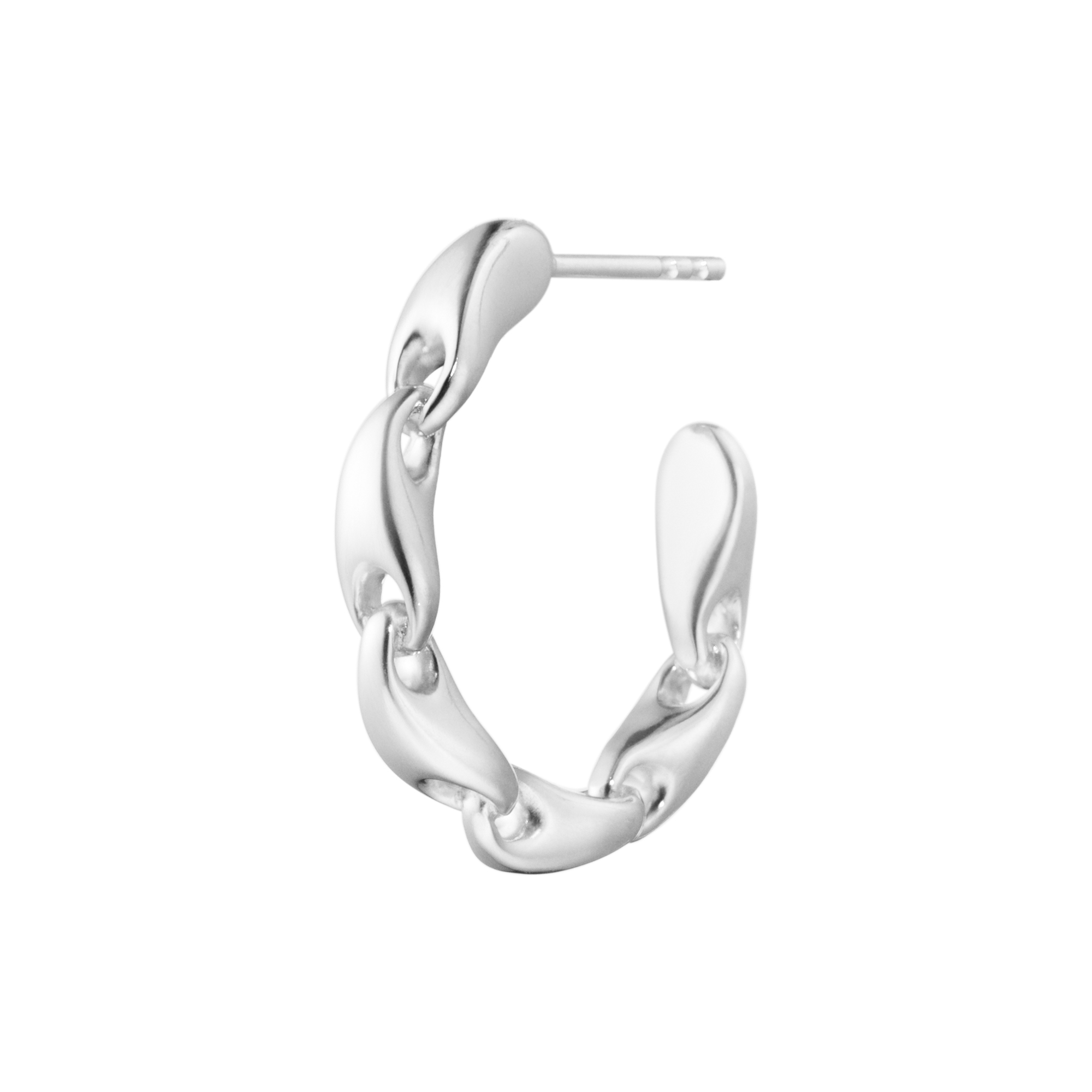 Georg Jensen Reflect Silver Single Ear Hoop, For Left Ear - Berry's Jewellers