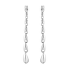 Georg Jensen Reflect Sterling Silver Extra Long Drop Earrings - Berry's Jewellers