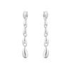 Georg Jensen Reflect Sterling Silver Long Drop Earrings - Berry's Jewellers