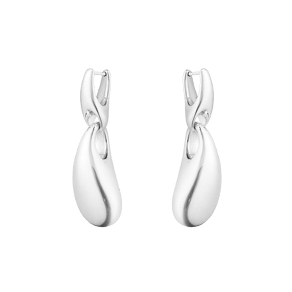 Georg Jensen Reflect Sterling Silver Small Drop Earrings - Berry's Jewellers