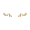 Georg Jensen Signature Diamonds 18ct Yellow Gold Five Stone Diamond Set Stud Earrings - Berry's Jewellers