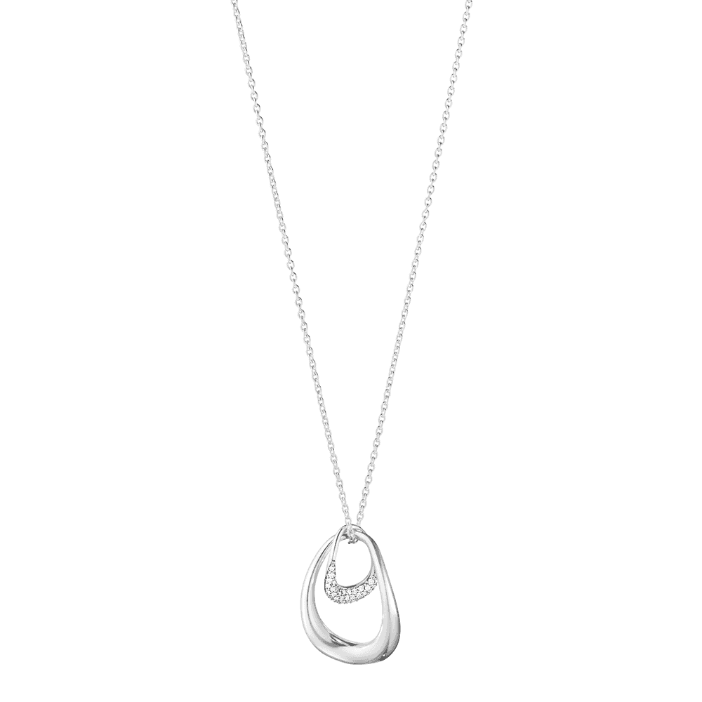 Georg Jensen Sterling Silver Offspring Diamond Pendant - Berry's Jewellers