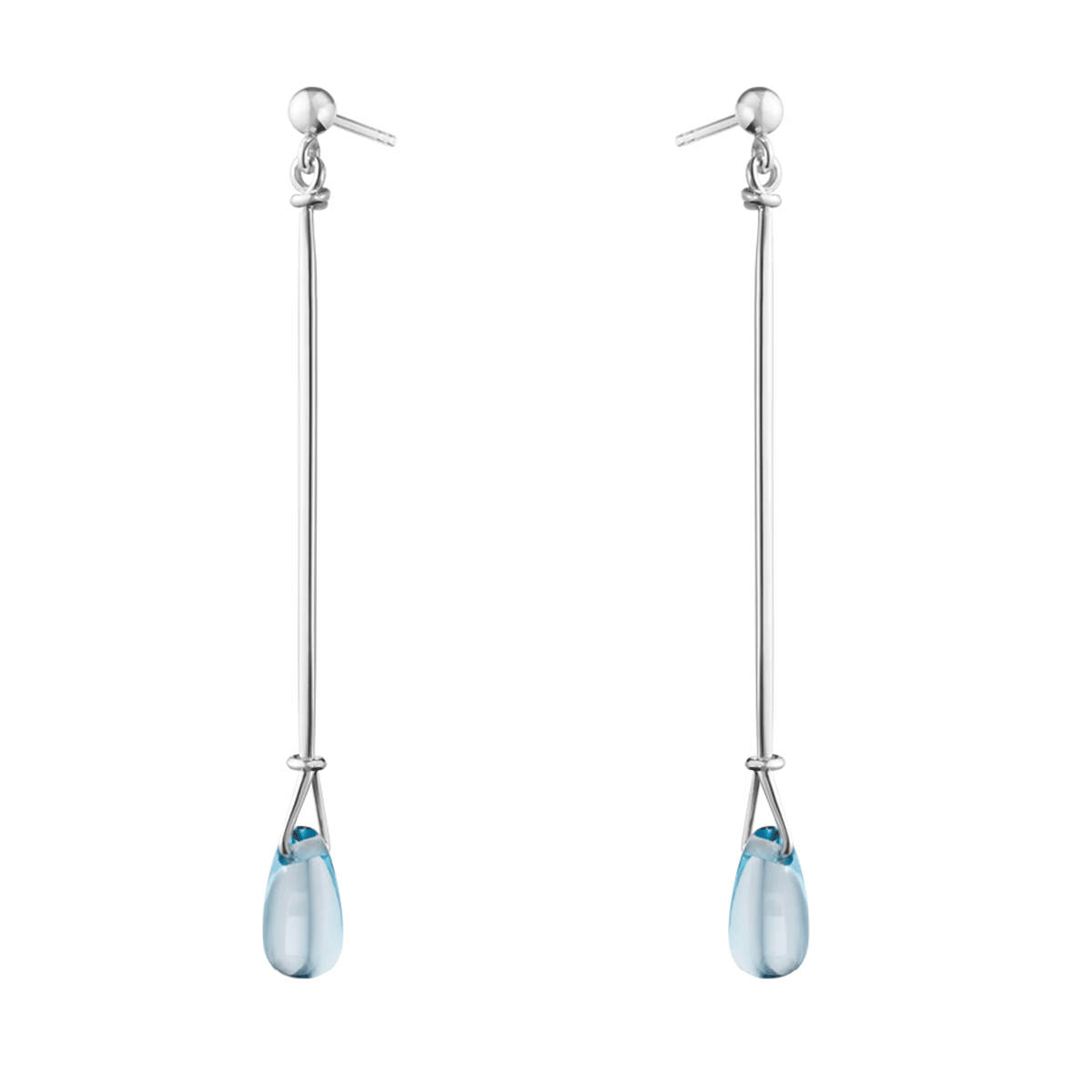 Georg Jensen Vivianna Torun Blue Topaz Drop Earrings - Berry's Jewellers