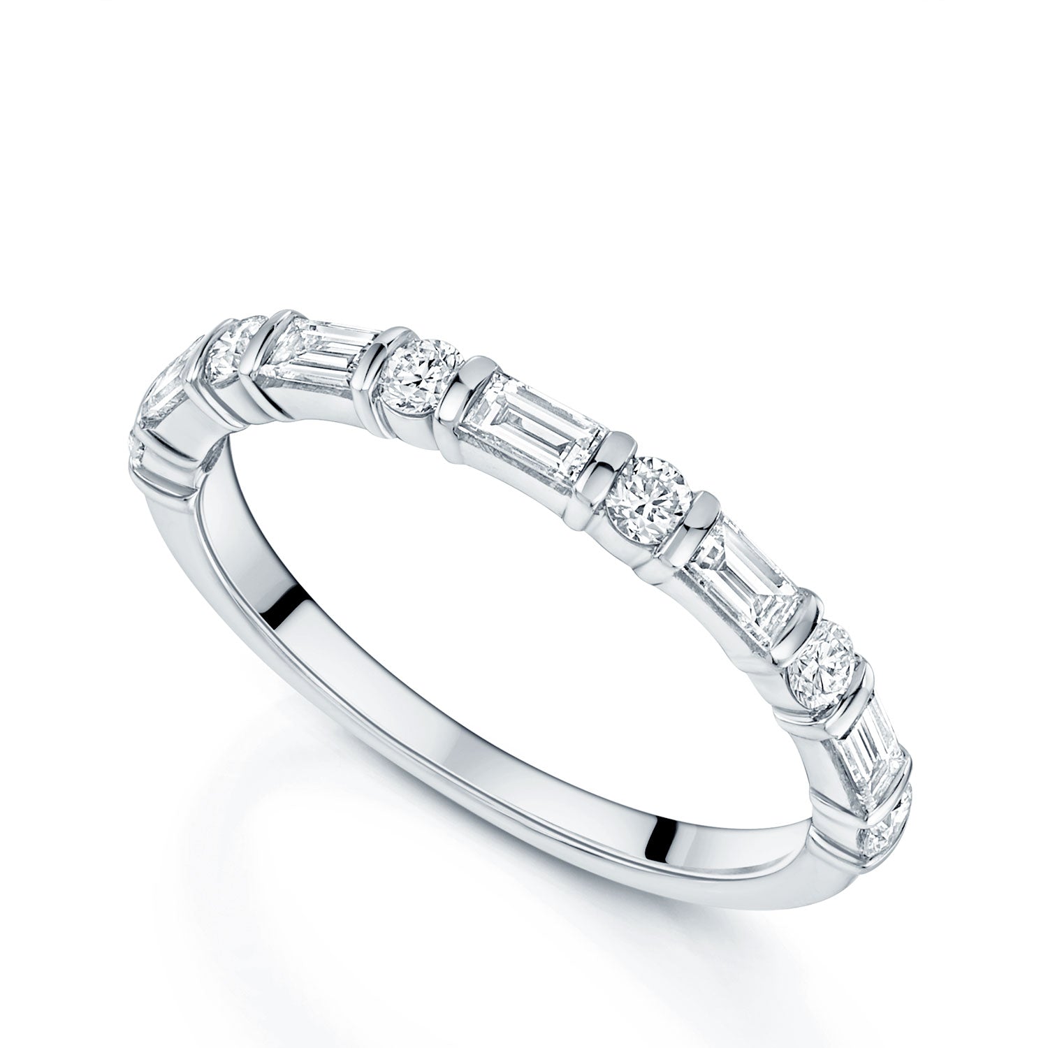 Baguette & Brilliant Cut Diamond Eternity Ring