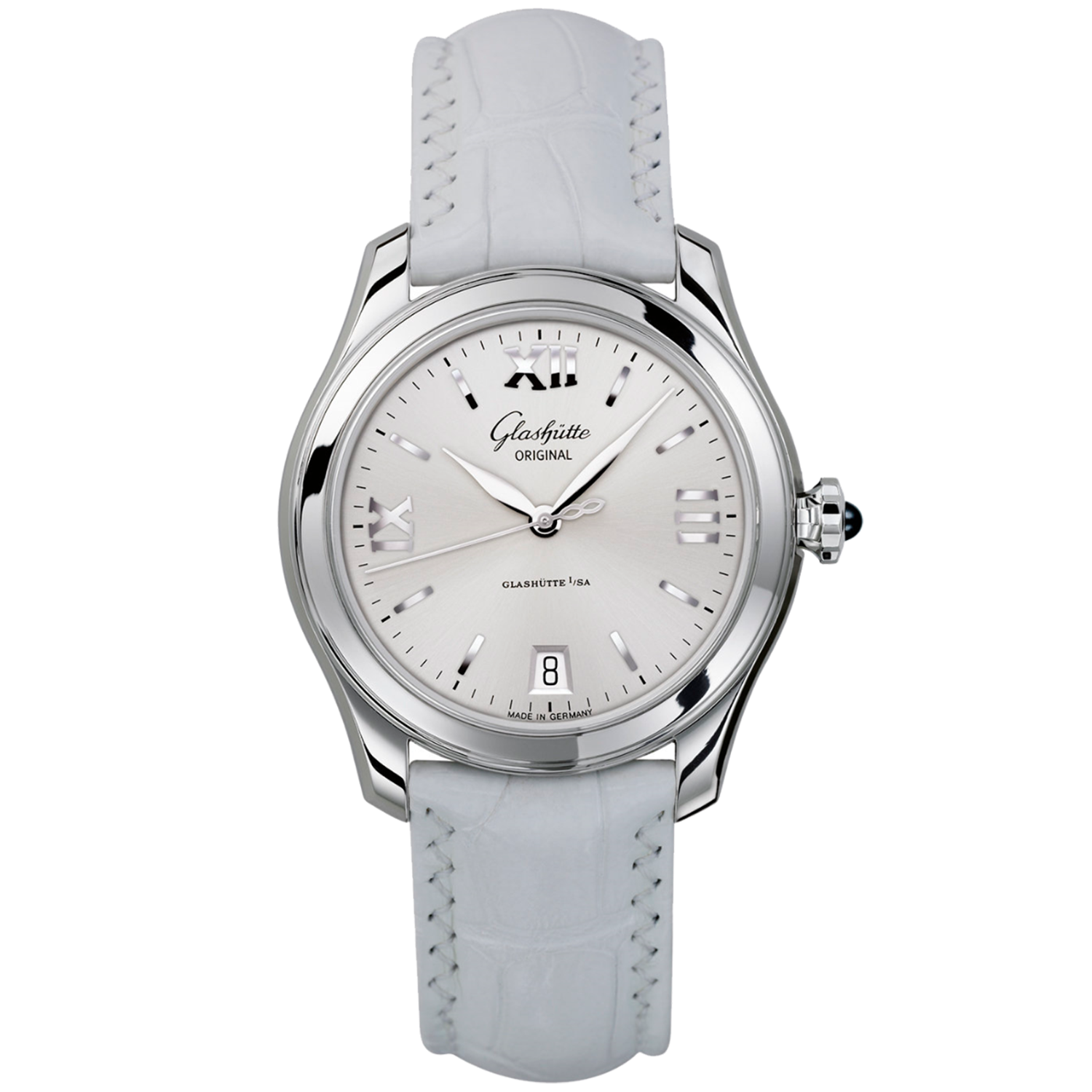 Glashütte Original Lady Serenade 36mm Silver Dial Automatic Strap Watch - Berry's Jewellers