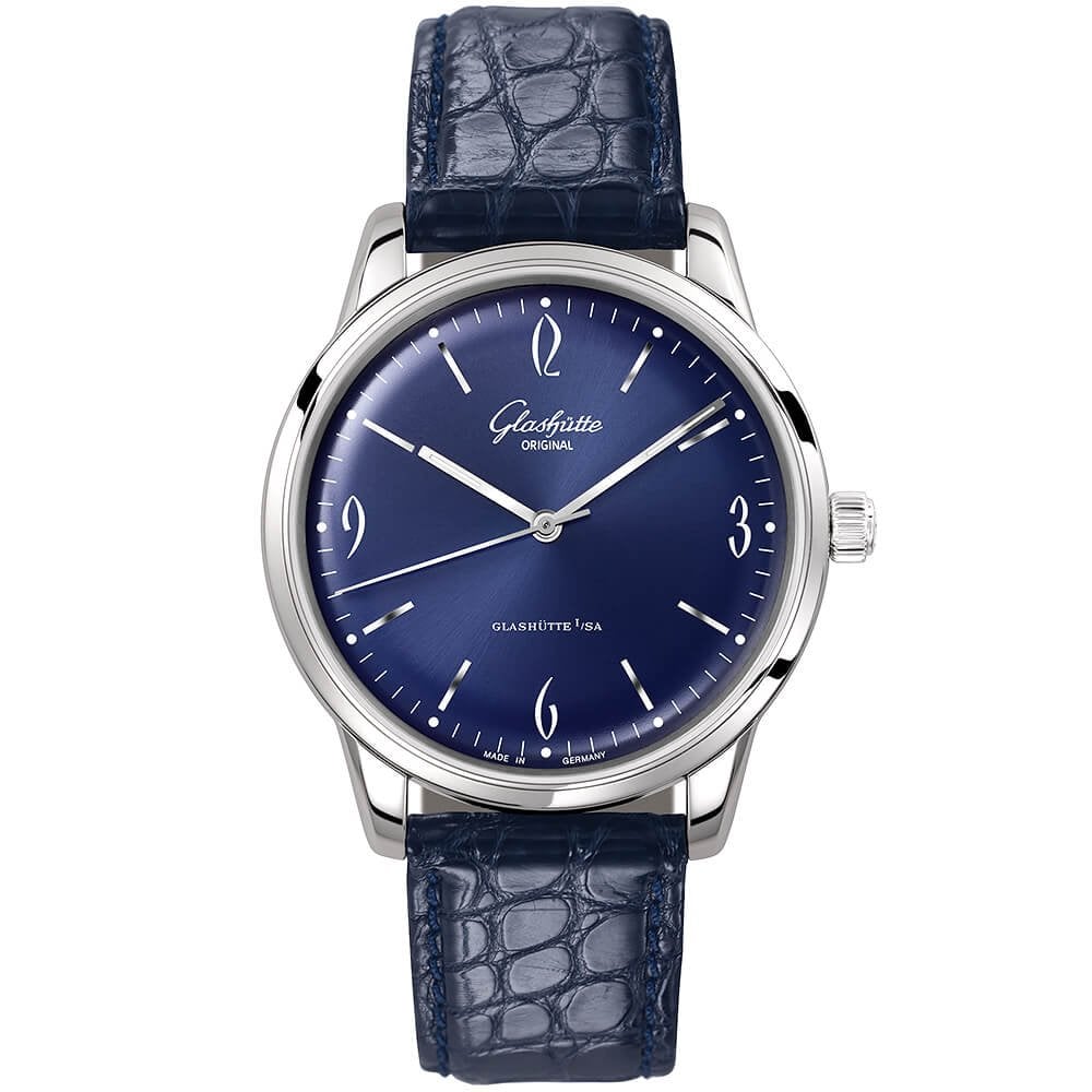 Glashütte Original Original Sixties 39mm Blue Dial Automatic Strap Watch - Berry's Jewellers