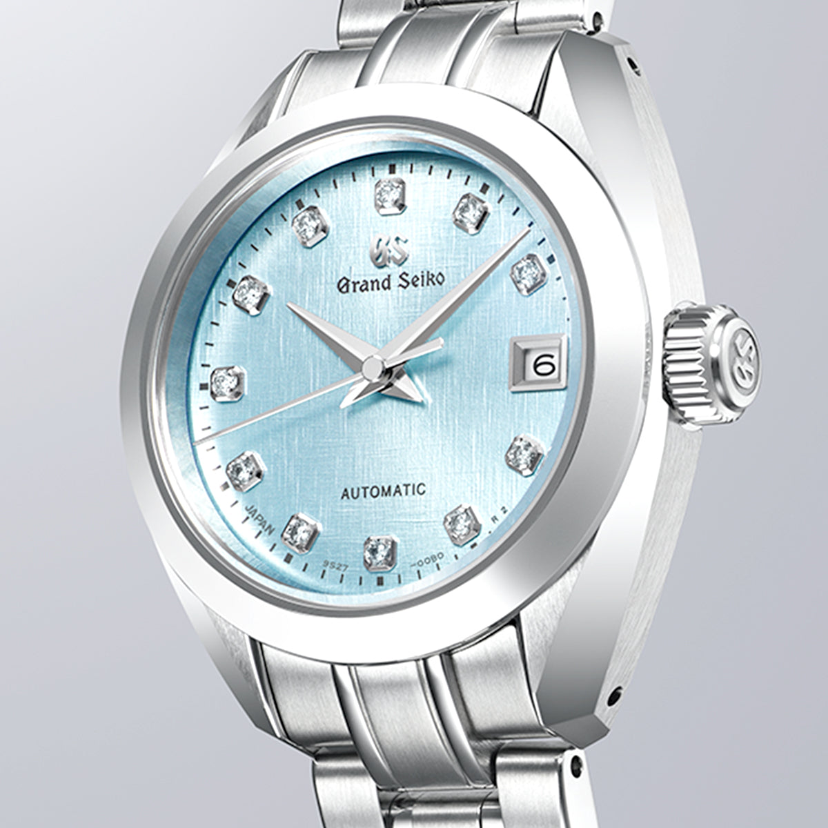 Grand Seiko Elegance ‘Mizu-Hanada - Blue Linen’ 27.8mm Blue Diamond Dial Watch - Berry's Jewellers