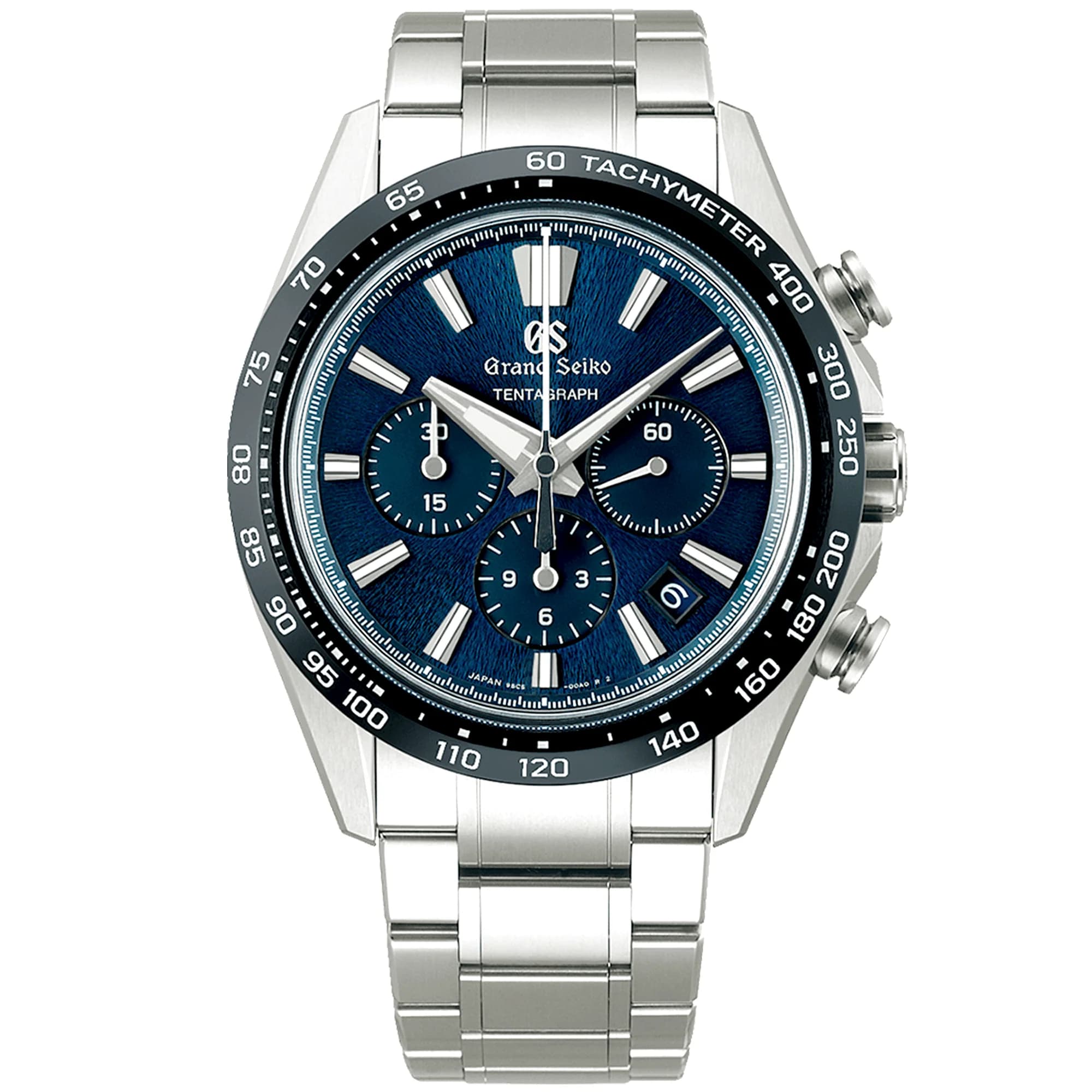 Grand Seiko Evolution 9 Tentagraph 43.2mm Blue Dial Men's Automatic Watch - Berry's Jewellers