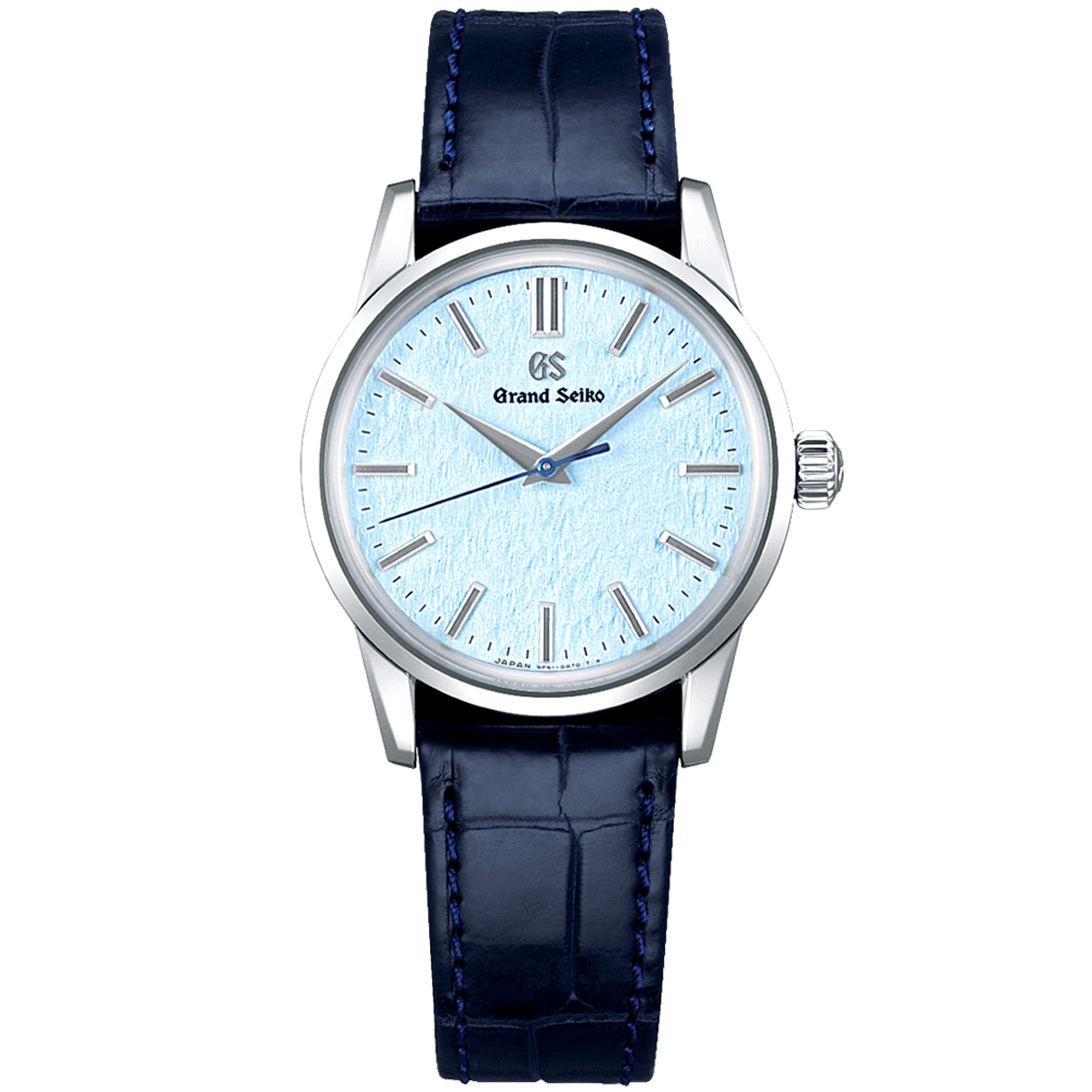 Grand Seiko Heritage 34mm 'Skyflake' Blue Dial Ladies Leather Strap Watch - Berry's Jewellers