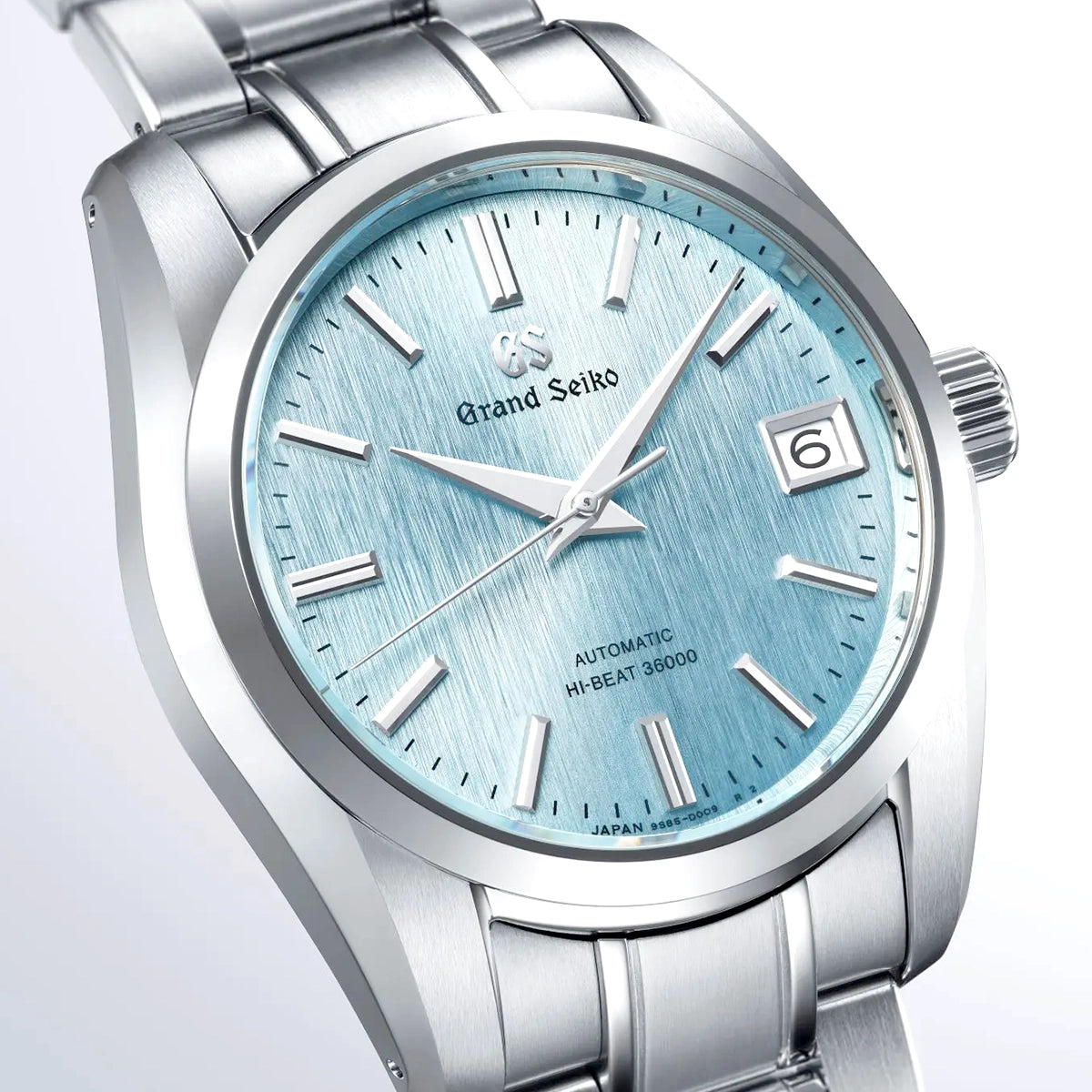 Grand Seiko Heritage 'Icefall' 37mm Ice Blue Men's Automatic Bracelet Watch - Berry's Jewellers