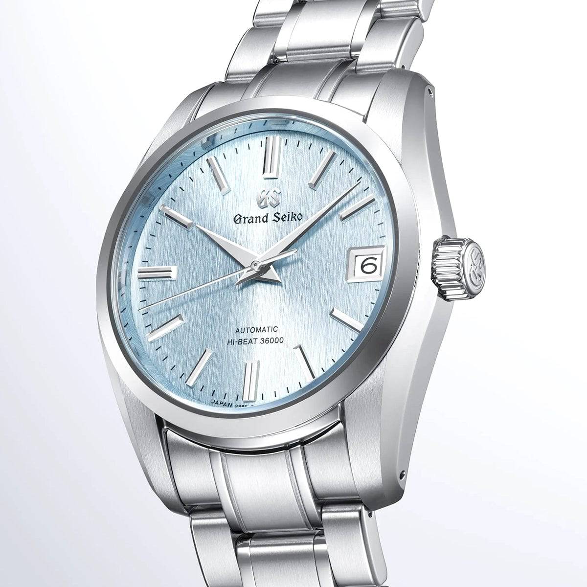 Grand Seiko Heritage 'Icefall' 37mm Ice Blue Men's Automatic Bracelet Watch - Berry's Jewellers