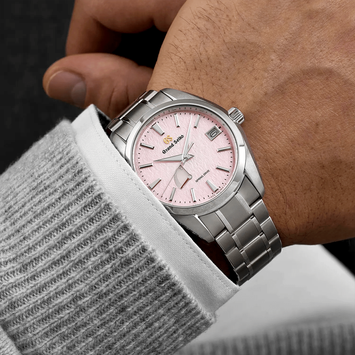 Grand Seiko Heritage 'Pink Snowflake' 41mm Limited Edition Spring-Drive Watch - Berry's Jewellers