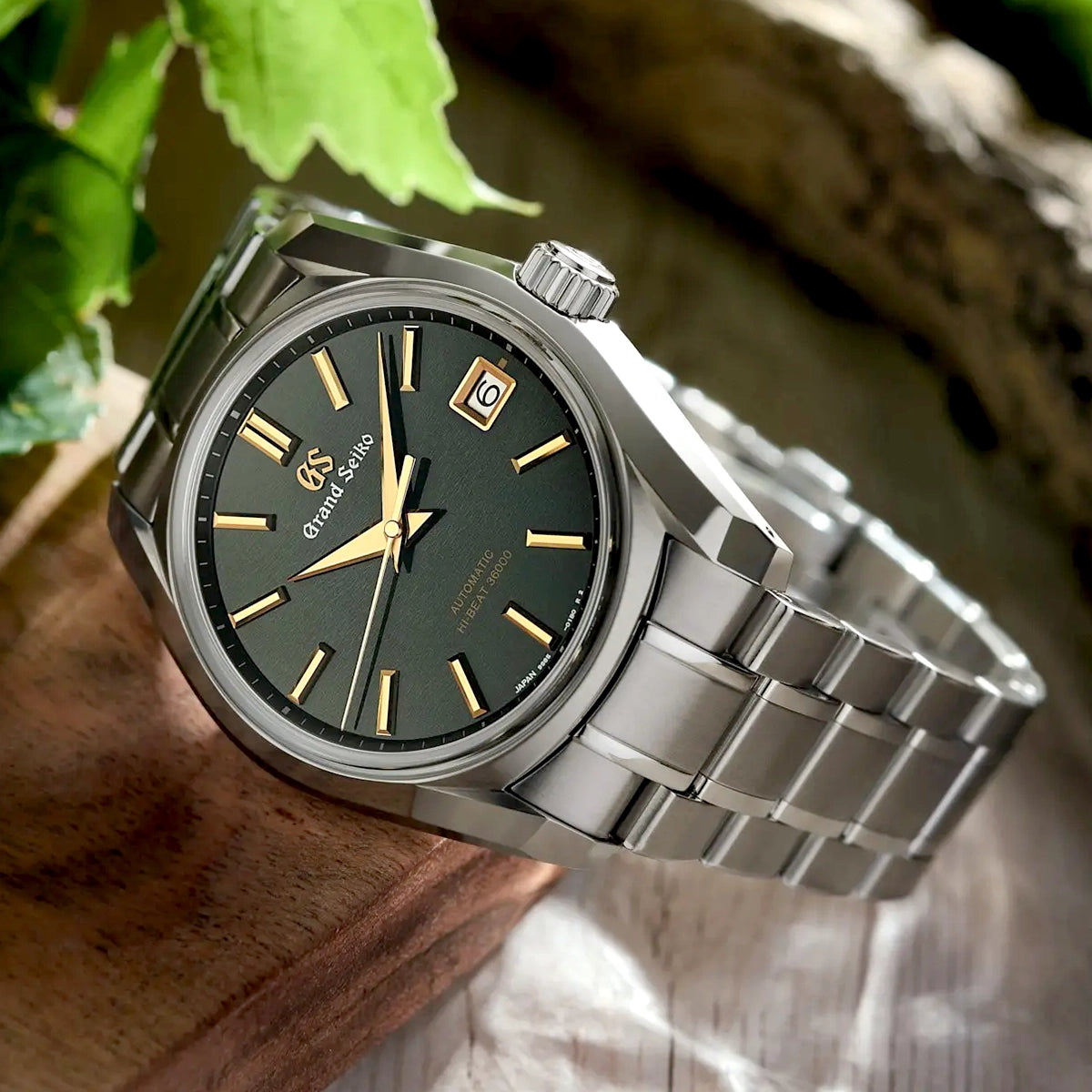 Grand Seiko Heritage 'Rikka' Summer Breeze 40mm Green/Gold Dial Watch - Berry's Jewellers