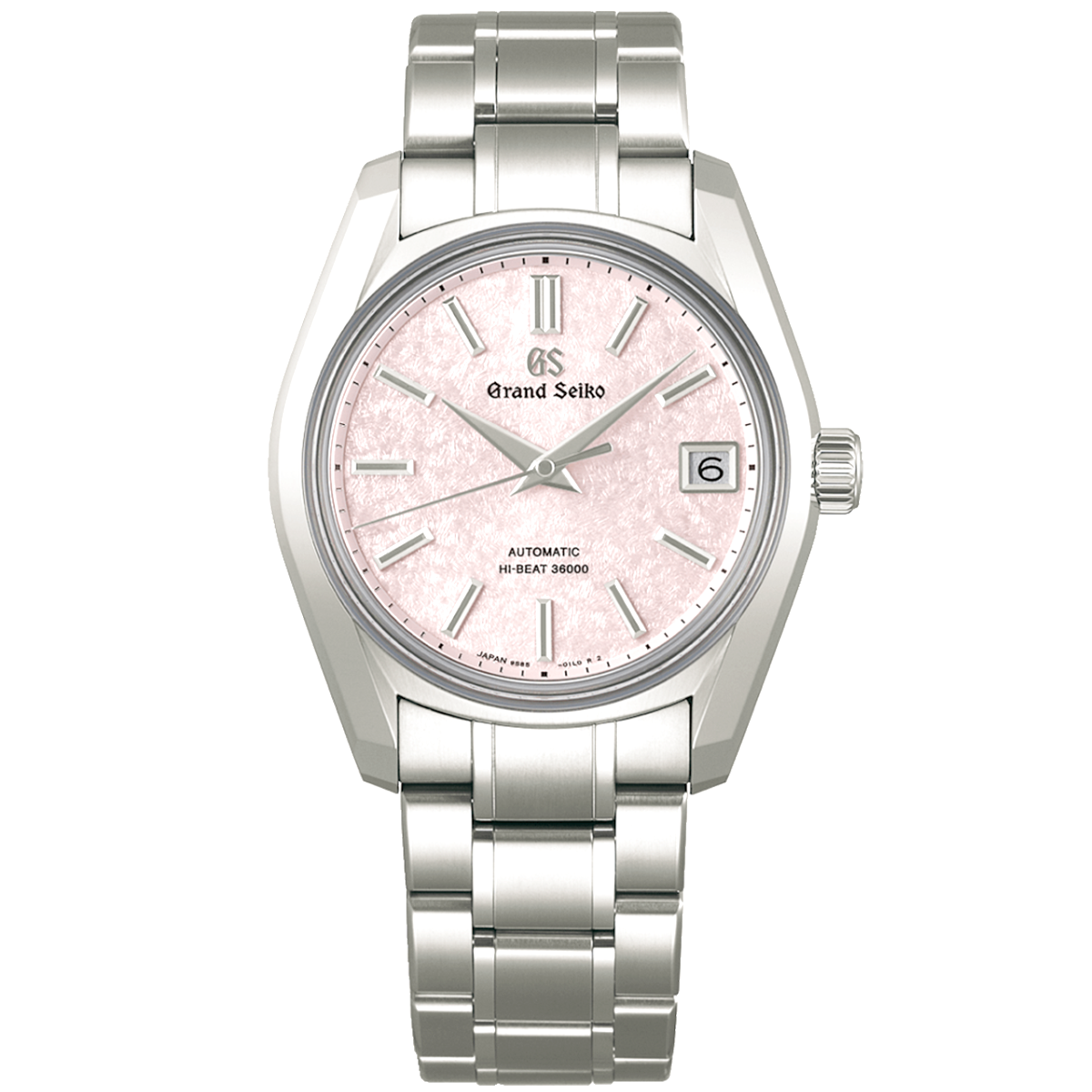 Grand Seiko Heritage 'Sakura-Kakushi' 38mm Pink Textured Dial Watch - Berry's Jewellers