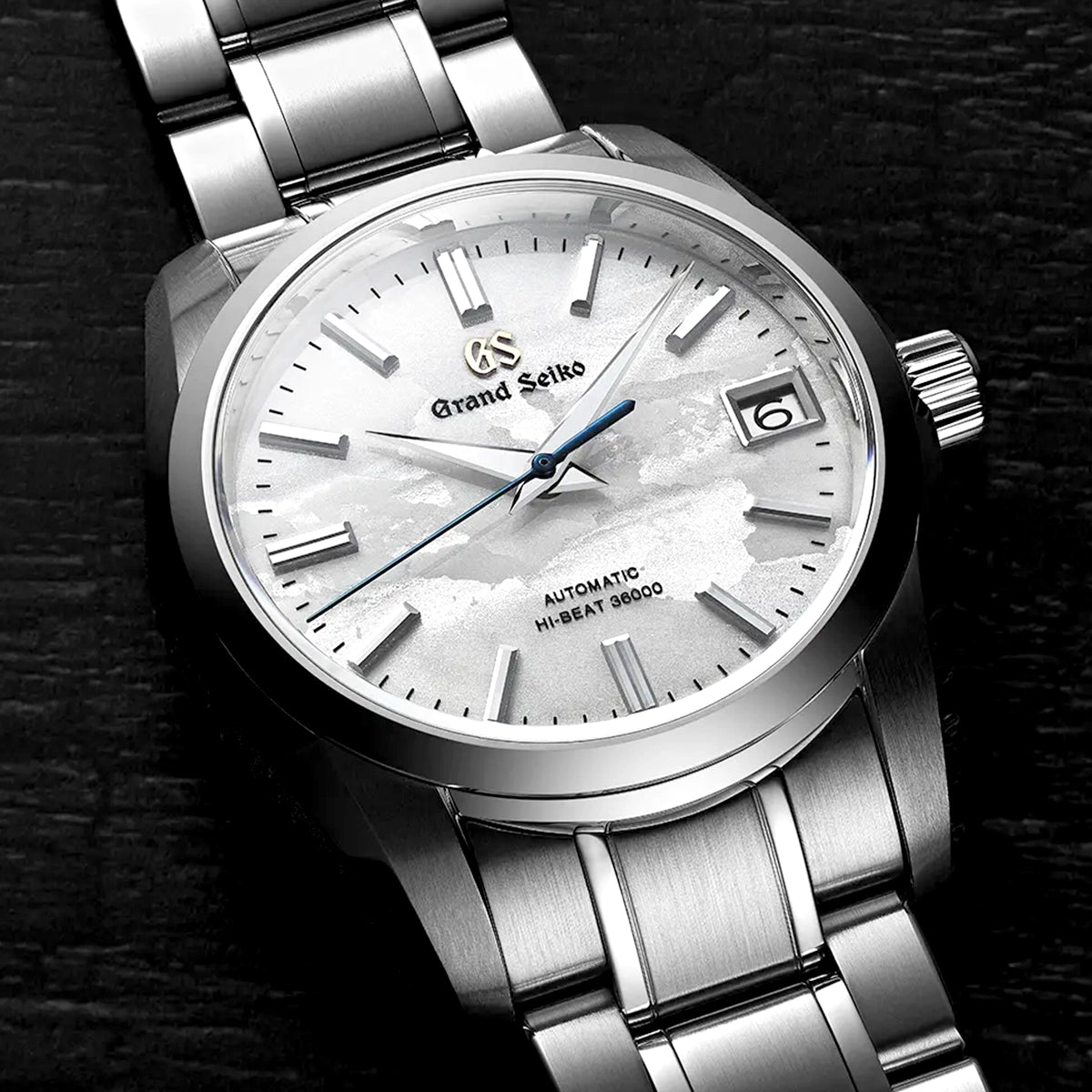 Grand Seiko Heritage 'Unkai - Sea of Clouds' 37mm Silver Textured Dial Watch - Berry's Jewellers