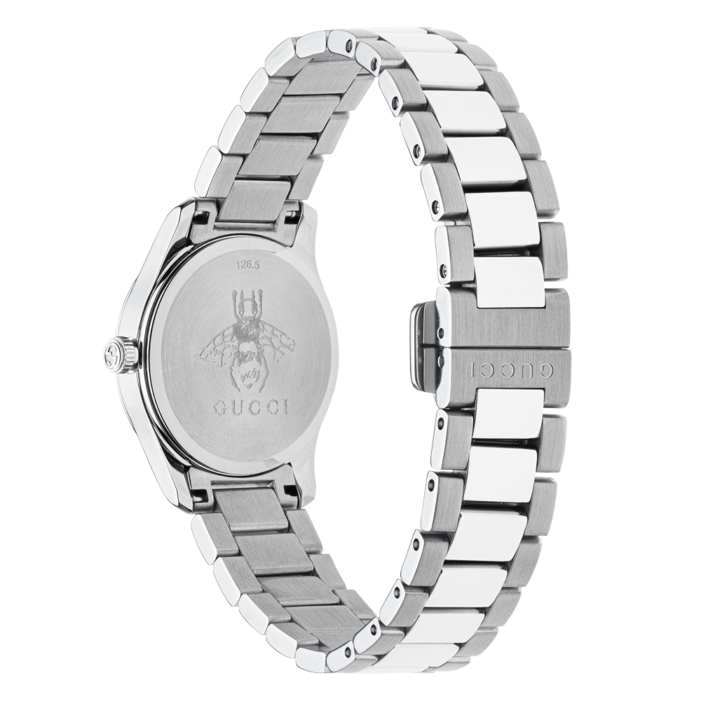 G-Timeless 27mm Silver Feline Dial Ladies Bracelet Watch