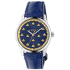 Gucci G-Timeless 38mm Automatic Blue Leather Strap Watch With A Lapis Lazuli  Dial. - Berry's Jewellers