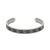 Gucci GG Marmont Aged Sterling Silver Double G Motif Bangle - Berry's Jewellers