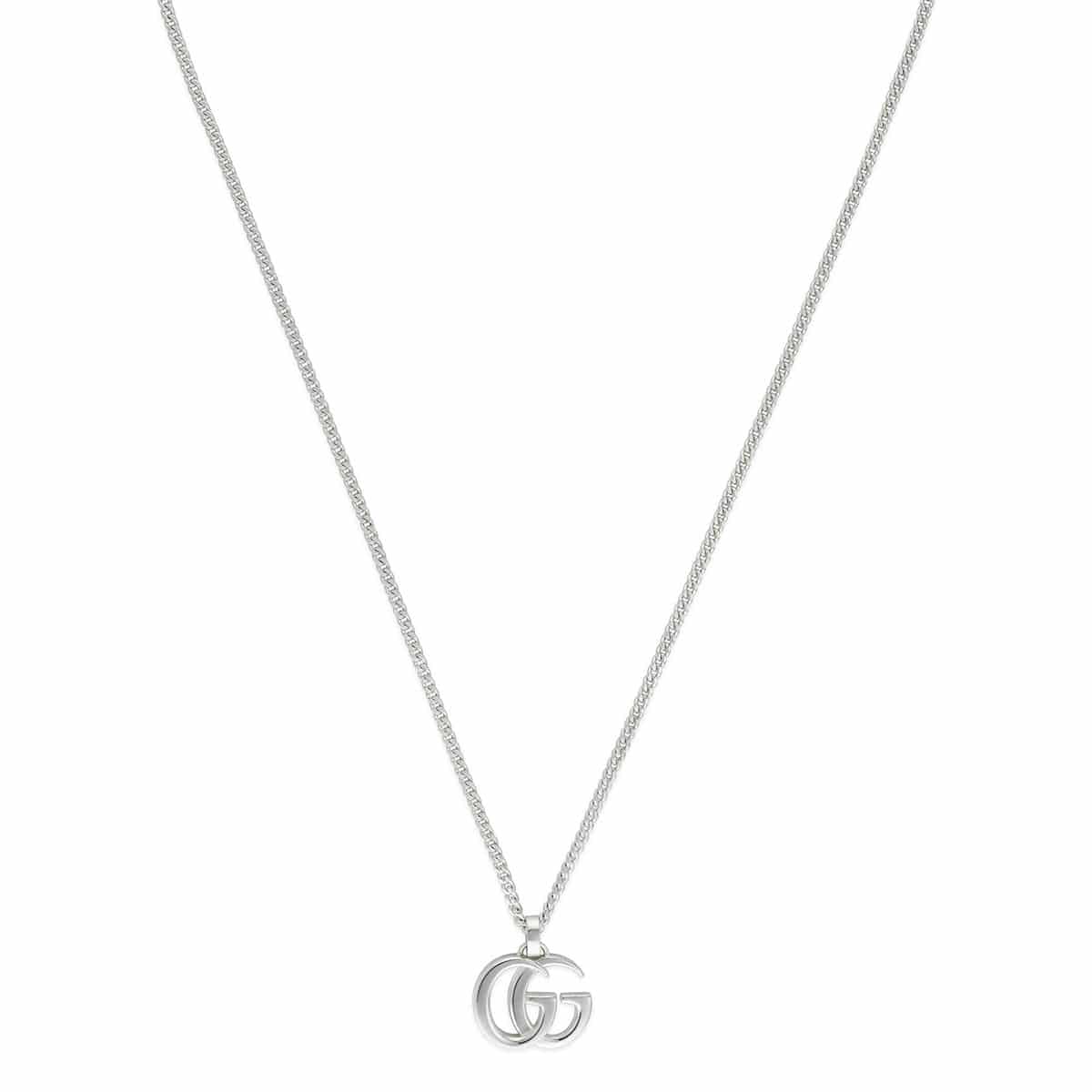 GG Marmont Sterling Silver Logo Necklace