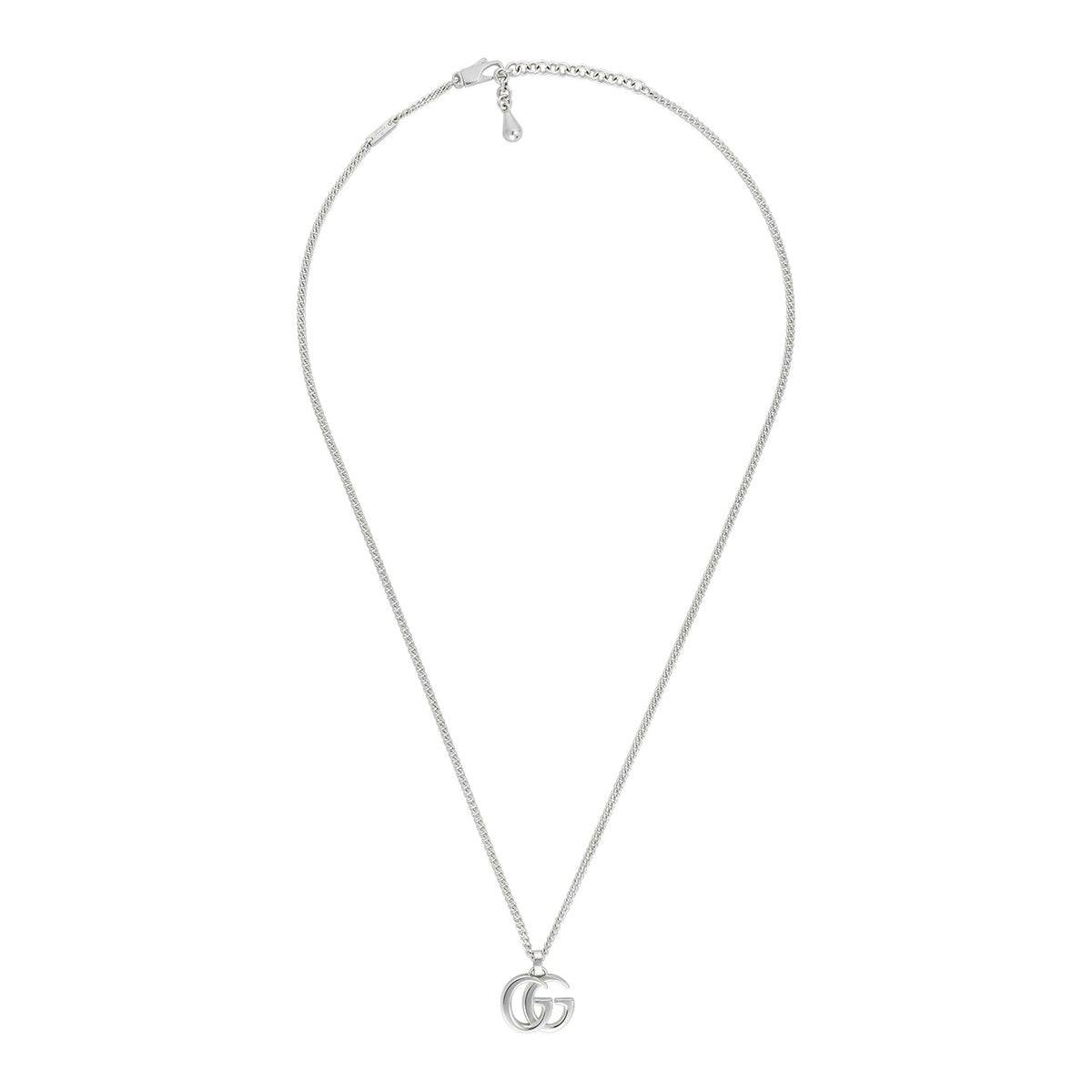 GG Marmont Sterling Silver Logo Necklace