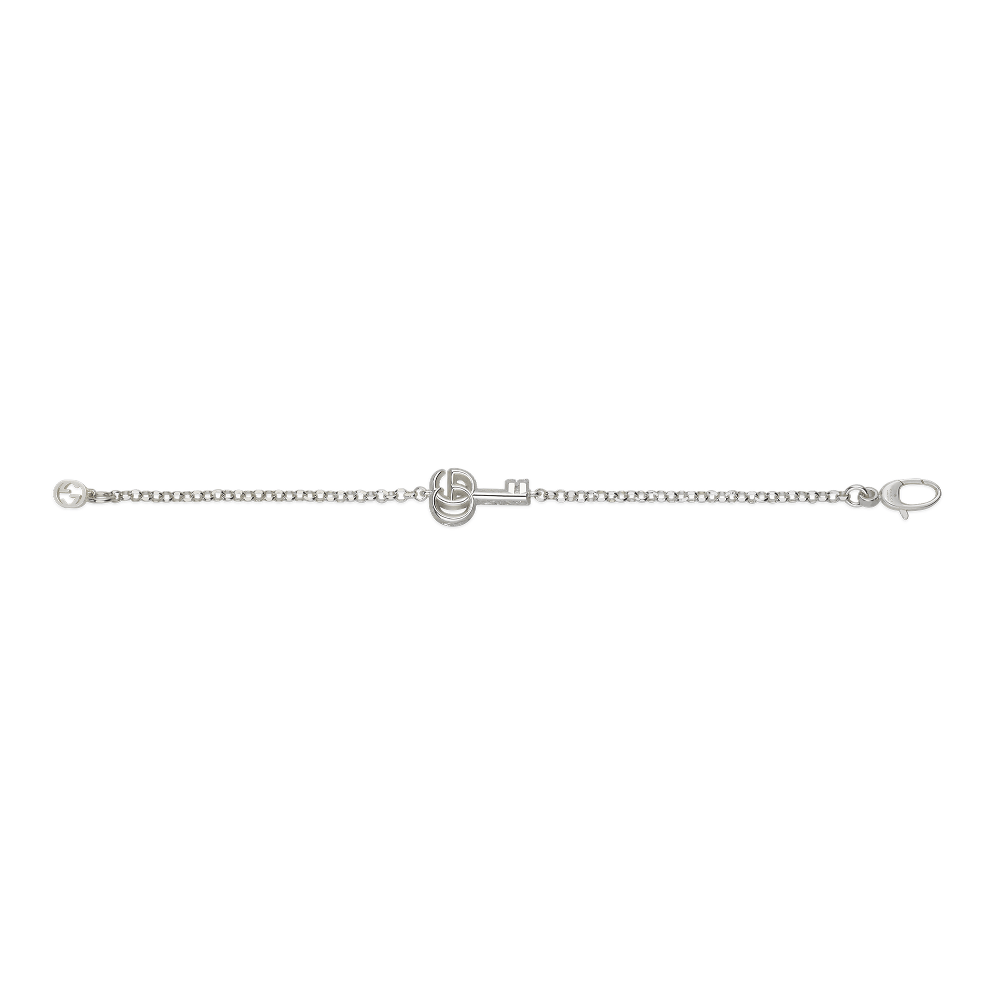 GG Marmont Sterling Silver Polished Key Bracelet