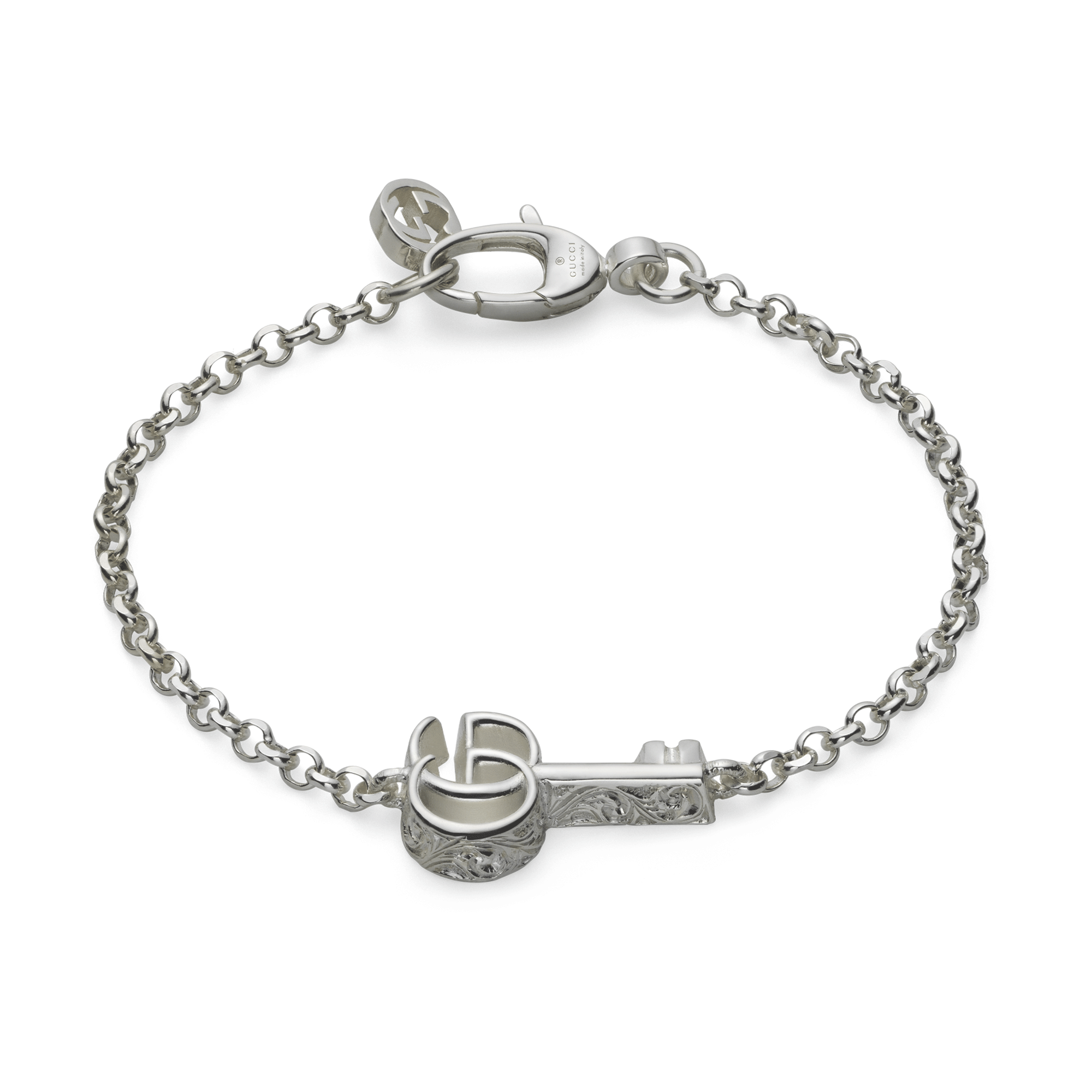 Gucci GG Marmont Sterling Silver Polished Key Bracelet - Berry's Jewellers