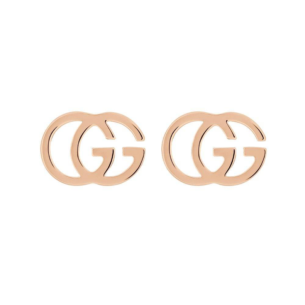 Gucci GG Running 18ct Rose Gold Stud Earrings - Berry's Jewellers