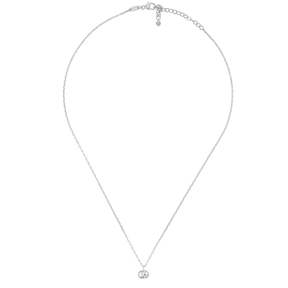 Gucci GG Running 18ct White Gold And Diamond Necklace - Berry's Jewellers