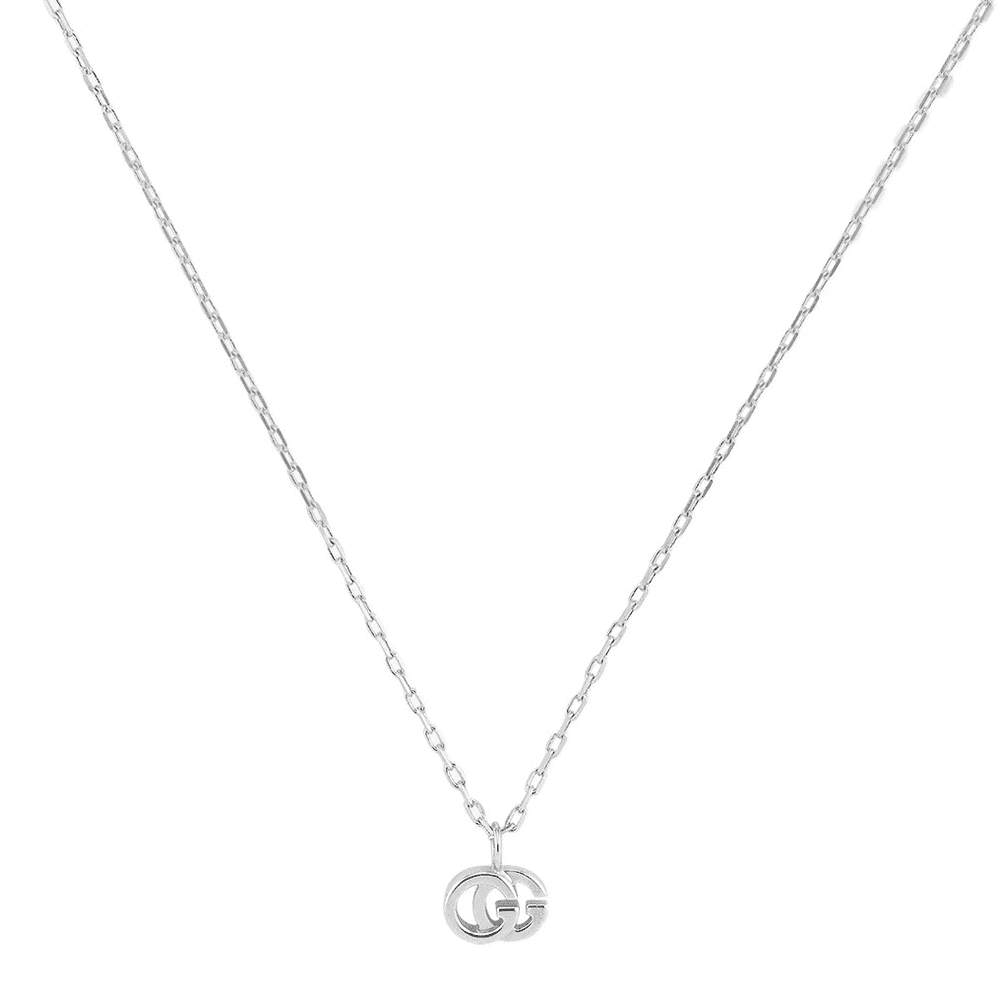 Gucci GG Running 18ct White Gold And Diamond Necklace - Berry's Jewellers