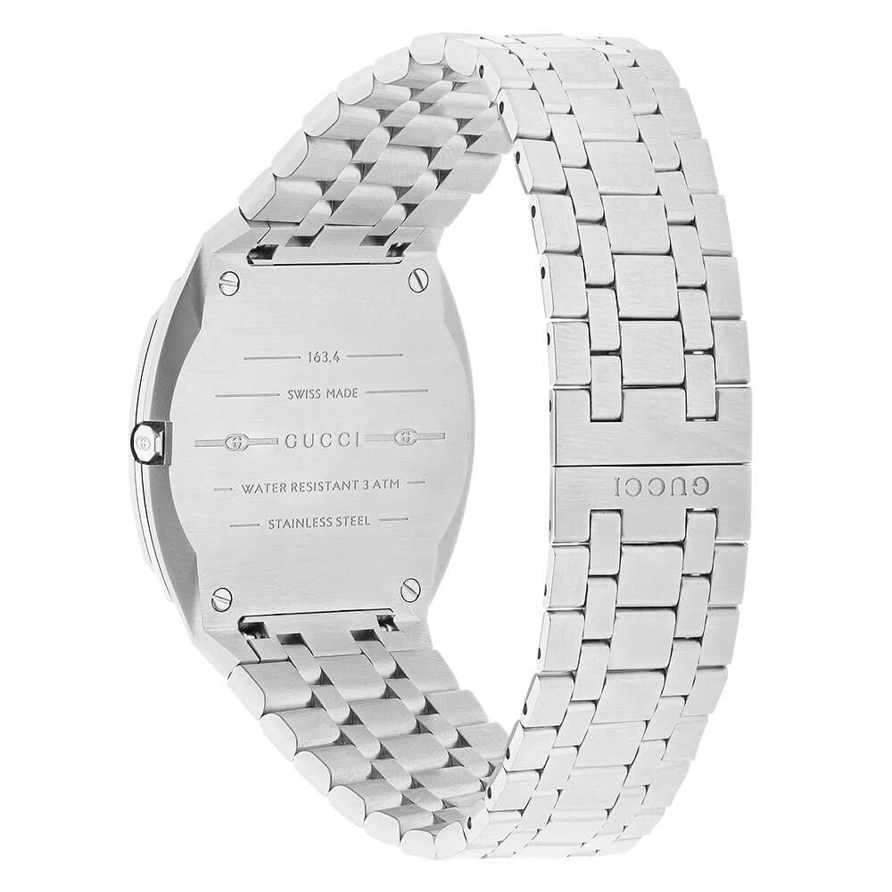 Gucci GUCCI 25H 34mm Silver Dial Stainless Steel Bracelet Watch - Berry's Jewellers